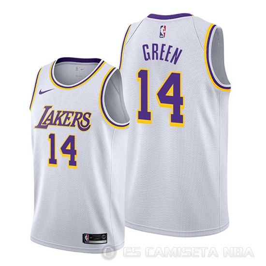 Camiseta Danny Green #14 Los Angeles Lakers Association Blanco - Haga un click en la imagen para cerrar